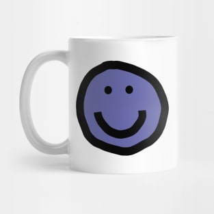 Very Peri Periwinkle Minimal Happy Smiley Face Color of the Year 2022 Mug